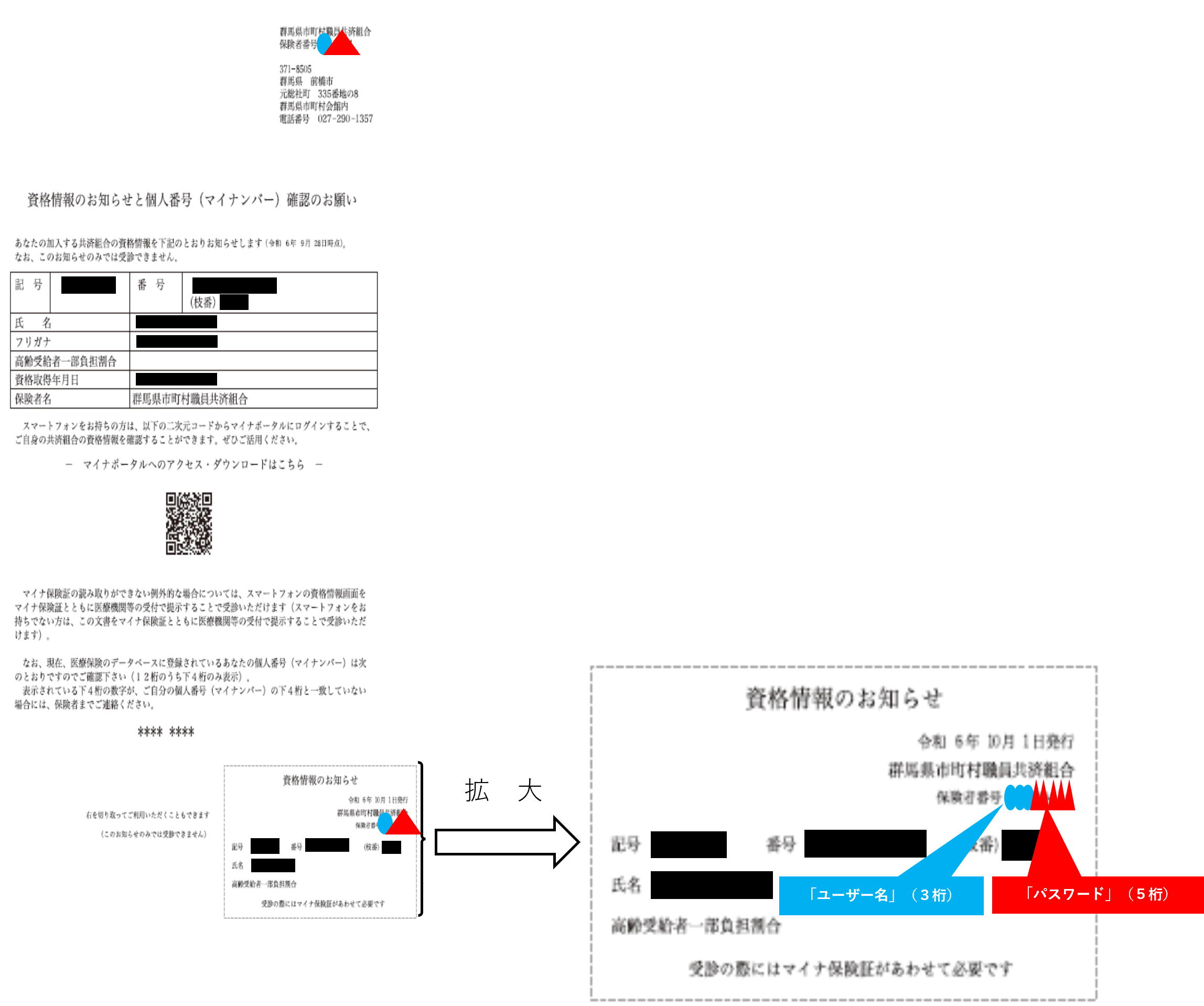 資格情報のお知らせ(資格情報通知書)